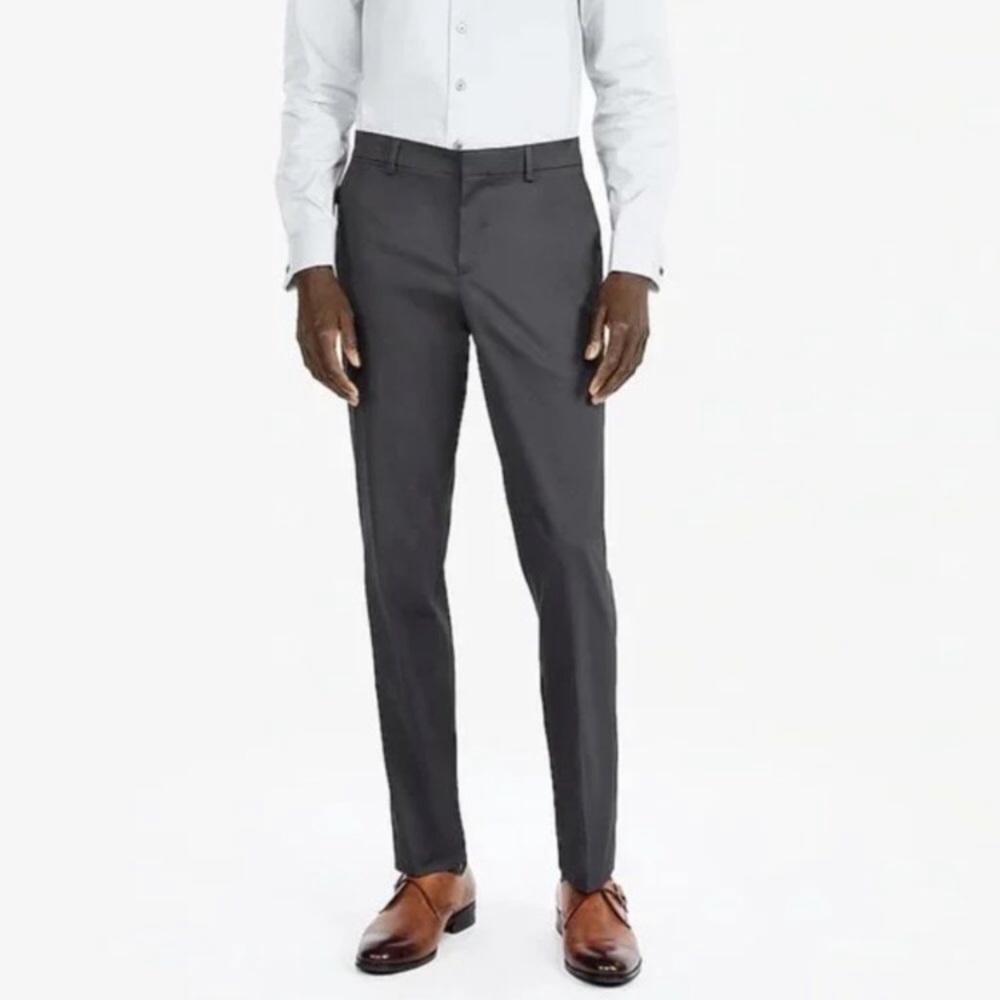 Express Mens Light Gray Straight Leg Producer Pants Size 33x32